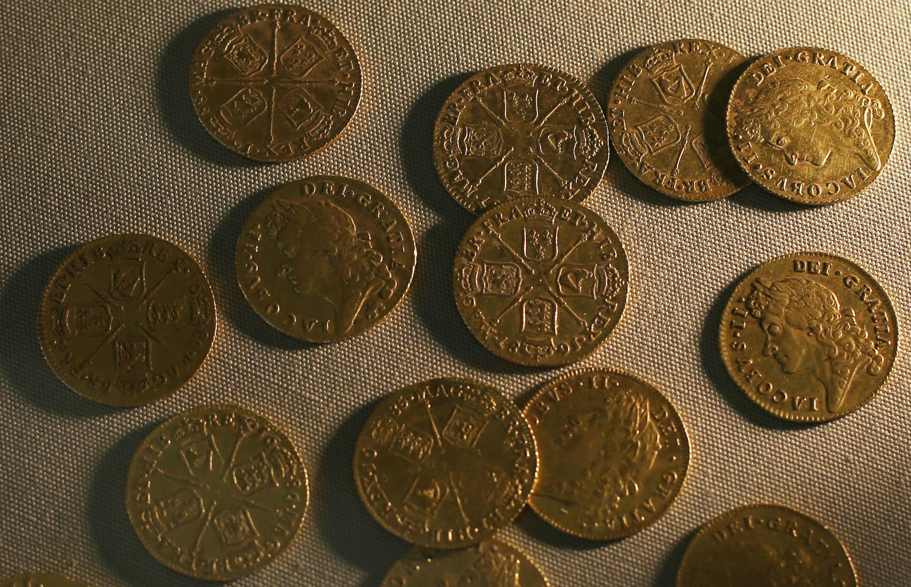 Gold coins found in a pub, Ireland: value unknown